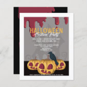 予算ハローウィンパーティカボチャ血カラス (正面/裏面)