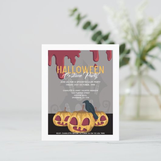 予算ハローウィンパーティカボチャ血カラス (スタンド正面)