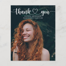 予算ハートスクリプトの卒業サンキューカード チラシ