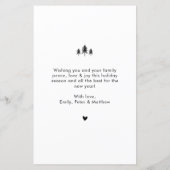 予算ハートスクリプト3フォトコラージクリスマスカード (裏面)