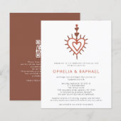 予算ハートドリームキャッチャーTerracotta QR 結婚's (正面/裏面)