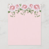 予算ハートフォトピンクフローラ結婚式招待状 (裏面)