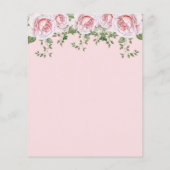 予算ハートフォトピンクフローラ結婚式招待状 チラシ (裏面)