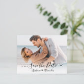 予算ハート書道の写真の保存日付 案内ポストカード (スタンド正面)