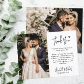 予算ハート結婚の感謝フォトスクリプトカード