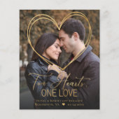 予算ハート2写真婚約のお知らせ (正面)