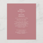 予算バイリンガル両面結婚バラ チラシ (裏面)