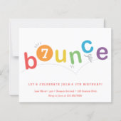 予算バウンスキッズエイジバースデーパーティーの招待 (正面)