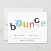 予算バウンスバースデーパーティーの招待 (正面)