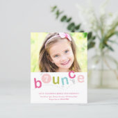 予算バウンス子供の誕生日パーティの招待状 (スタンド正面)