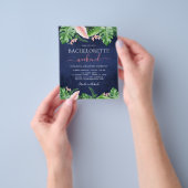 予算バチェロレッテ週末の旅程トロピカル チラシ (手)