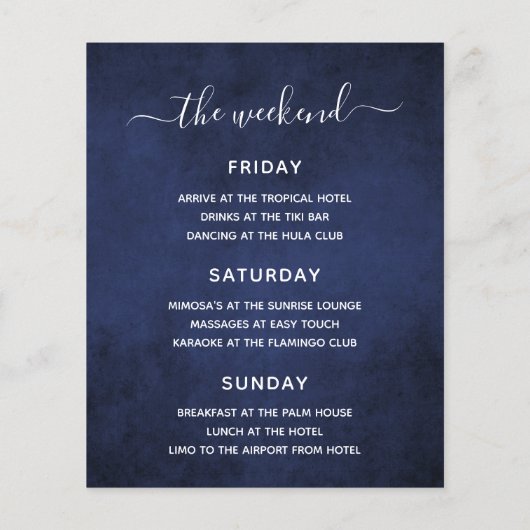 予算バチェロレッテ週末の旅程トロピカル チラシ (裏面)