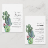 予算バチェロレッテ週末招待状と旅程 ノートカード (正面/裏面)