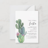 予算バチェロレッテ週末招待状と旅程 ノートカード (正面)