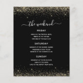 予算バチェロレッテ週末金ゴールドモダングリッター (裏面)