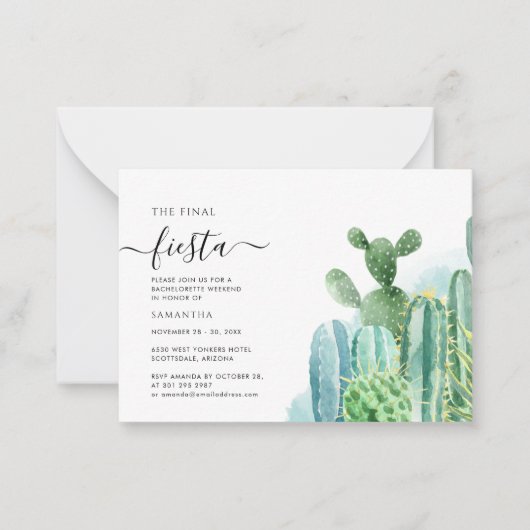 予算バチェロレッテ週末(旅程あり) ノートカード (正面)