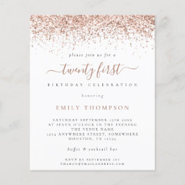 予算バラグリッターガーリー21stパーティの招待状