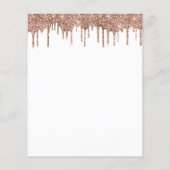 予算バラグリッタードリップスブライダルシャワー招待 (裏面)