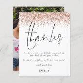 予算バラグリッターフォトブライダルシャワー感謝してい (正面/裏面)