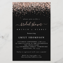 予算バラグリッターブライダルシャワー大招待状