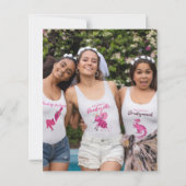 予算バラグリッター写真ブライダルシャワーありがとう (裏面)