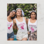 予算バラグリッター写真Henパーティーありがとう (裏面)