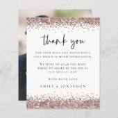 予算バラグリッター結婚写真の白感謝してい色 (正面/裏面)