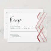 予算バラゴールドフォイルの外観の幾何結婚の ポストカード (正面/裏面)