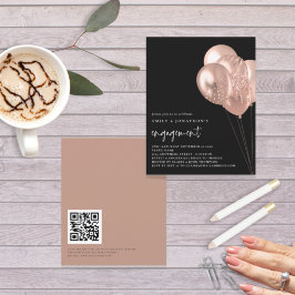 予算バラバルーンQRコードブラック婚約