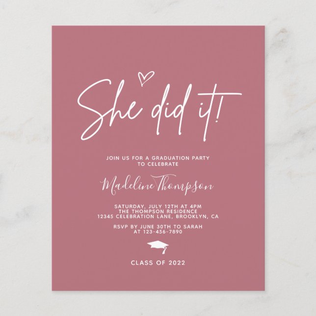 予算バラピンクハート卒業 (正面)