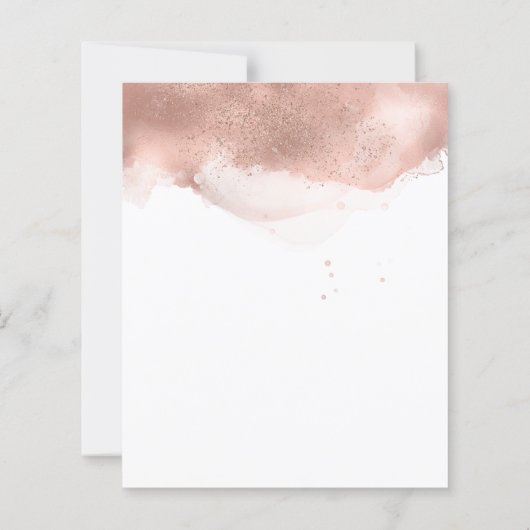 予算バラ結婚金ゴールド夕べパーティの招待状 (裏面)