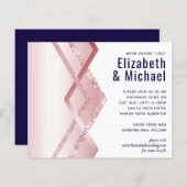 予算バラ金ゴールドアールデコフォイルルルック結婚ネイビー (正面/裏面)