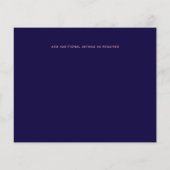 予算バラ金ゴールドアールデコフォイルルルック結婚ネイビー (裏面)