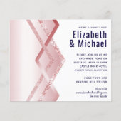 予算バラ金ゴールドアールデコフォイルルルック結婚ネイビー (正面)