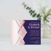 予算バラ金ゴールドアールデコフォイルルルック結婚ネイビー (スタンド正面)