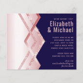 予算バラ金ゴールドアールデコフォイルルルック結婚ネイビー (正面)