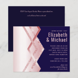 予算バラ金ゴールドアールデコフォイルルルック結婚ネイビー