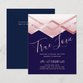 予算バラ金ゴールドアールデコフォイルルルック結婚ネイビー