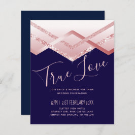 予算バラ金ゴールドアールデコフォイルルルック結婚ネイビー