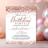 予算バラ金ゴールドエイジホワイト誕生日招待状