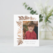 予算バラ金ゴールドガーランドフォトホリデーカード (スタンド正面)