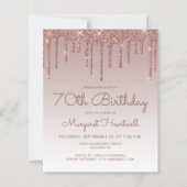 予算バラ金ゴールドグラム70thバースデーパーティー招待状 (正面)