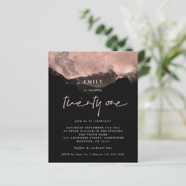 予算バラ金ゴールドグリッターインク21stパーティーブラック (スタンド正面)