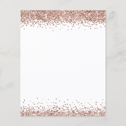 予算バラ金ゴールドグリッタークリスマスパーティー招待状 (裏面)