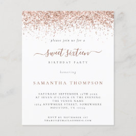 予算バラ金ゴールドグリッタースウィート16招待状