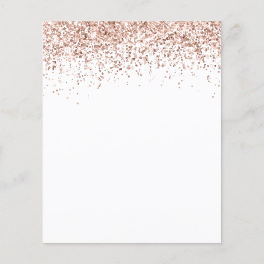 予算バラ金ゴールドグリッタースクリプトウェディングレセプション (裏面)