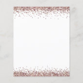 予算バラ金ゴールドグリッタースクリプトウェディングRSVP (裏面)