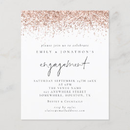 予算バラ金ゴールドグリッタースクリプト婚約招待状