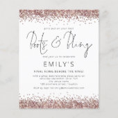 予算バラ金ゴールドグリッターバチェロレッテディスコ招待状 (正面)