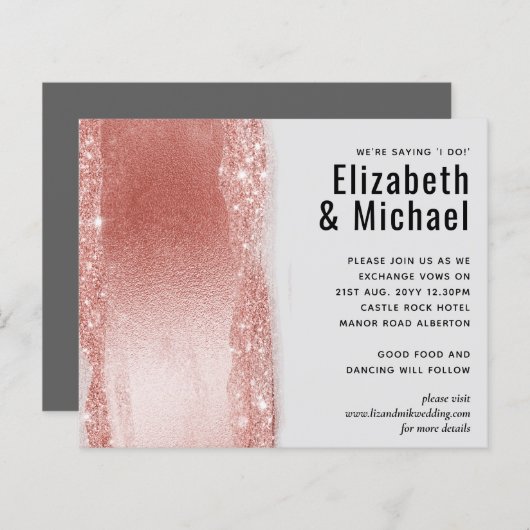 予算バラ金ゴールドグリッターフォイルルック結婚ズ (正面/裏面)